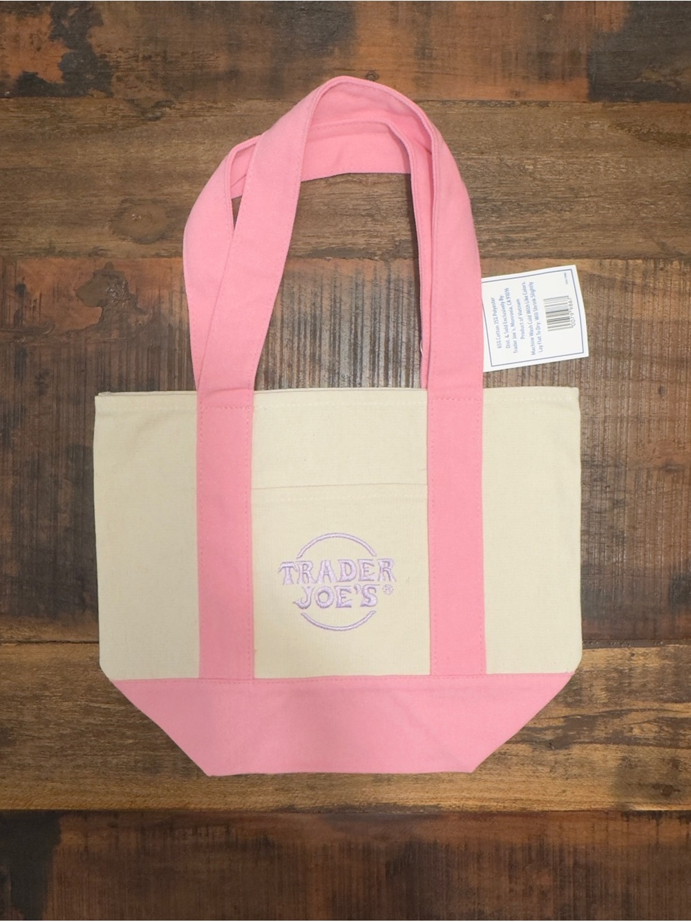 Trader Joe’s Mini Pastel Canvas Tote Bags - Pink, Lavender, Blue, Mint - Picture 9 of 9
